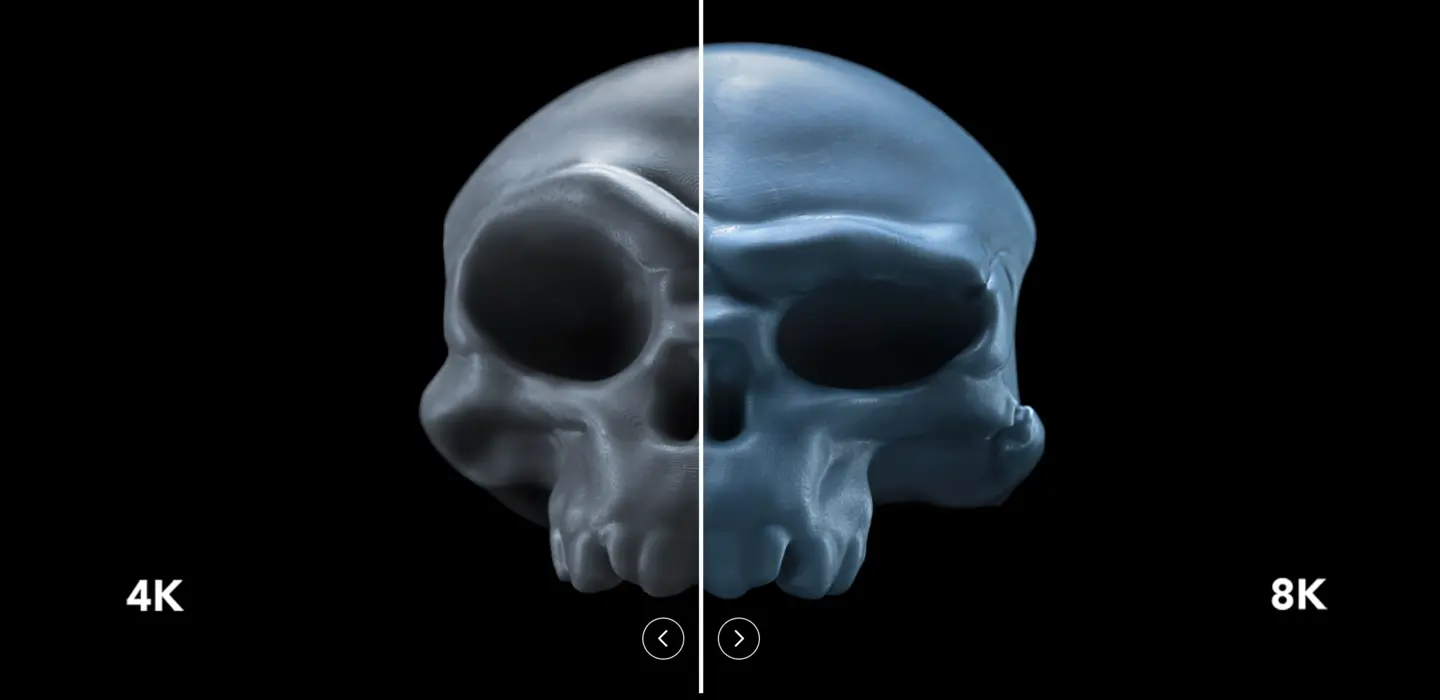 4K 及 8K 3D模型的分別