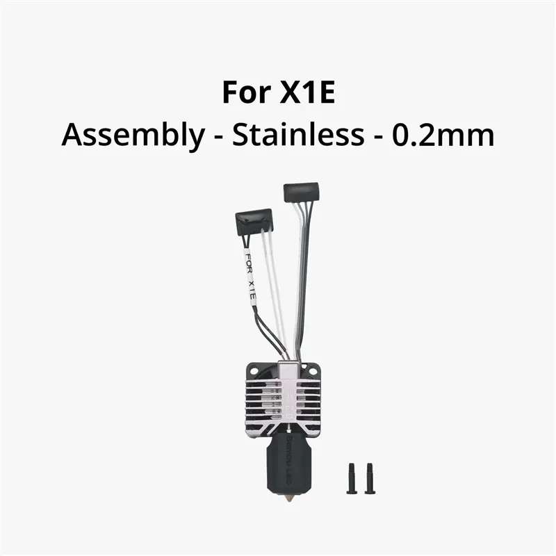 【Suitable for X1E】Bambu Lab Stainless Steel/Hardened Steel Nozzle All-Metal Hotend Kit (0.2mm Stainless Steel)