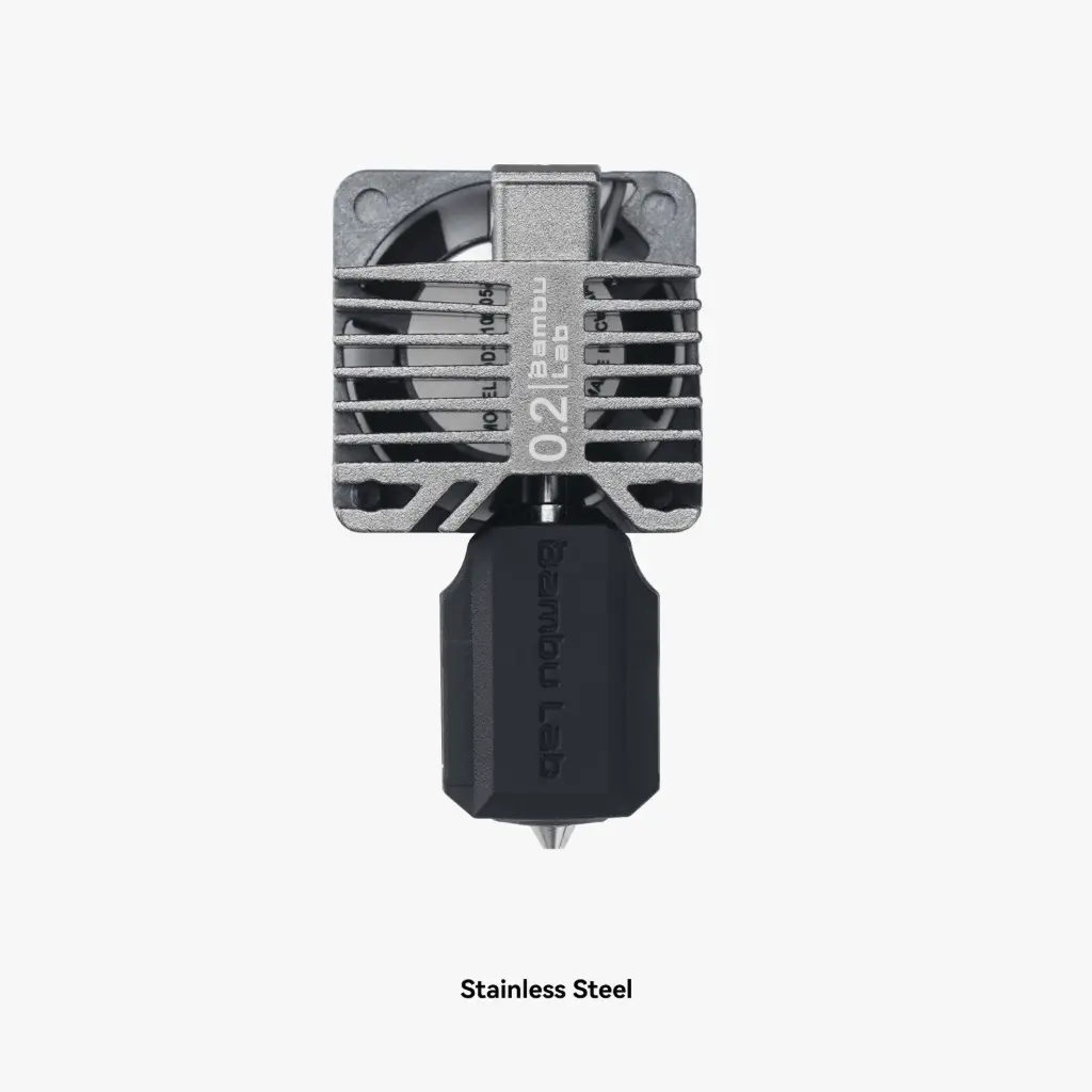 [Suitable for X1 series] Bambu Lab stainless steel/hardened steel nozzle all-metal hot end set (0.2mm Stainless Steel)